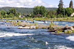 Three river channels for different users